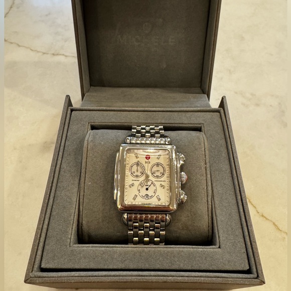 Michele Deco XL Watch with Diamonds - Picture 2 of 6